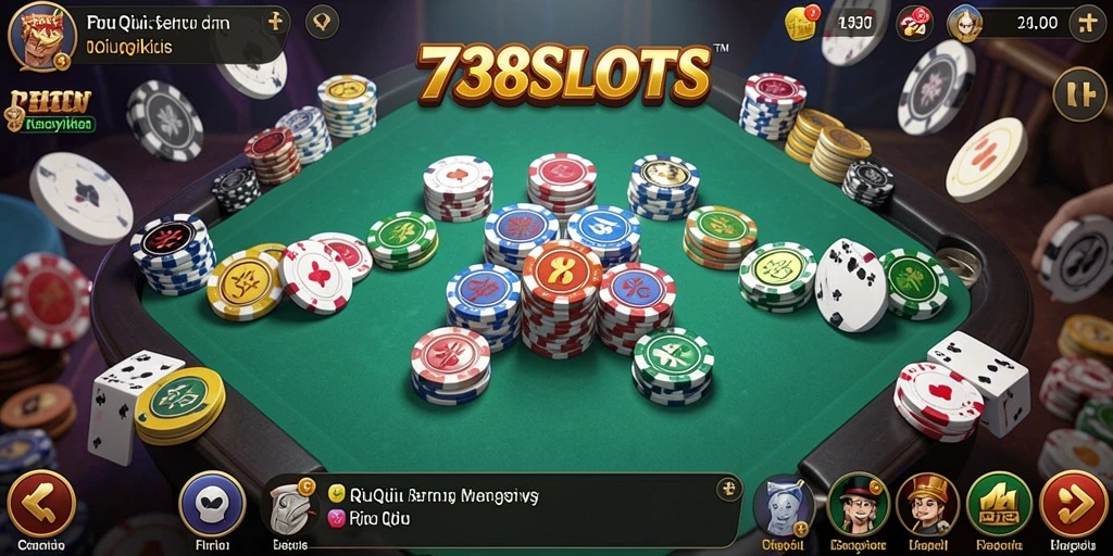 Screenshot utama 738SLOTS menampilkan serunya permainan QiuQiu.