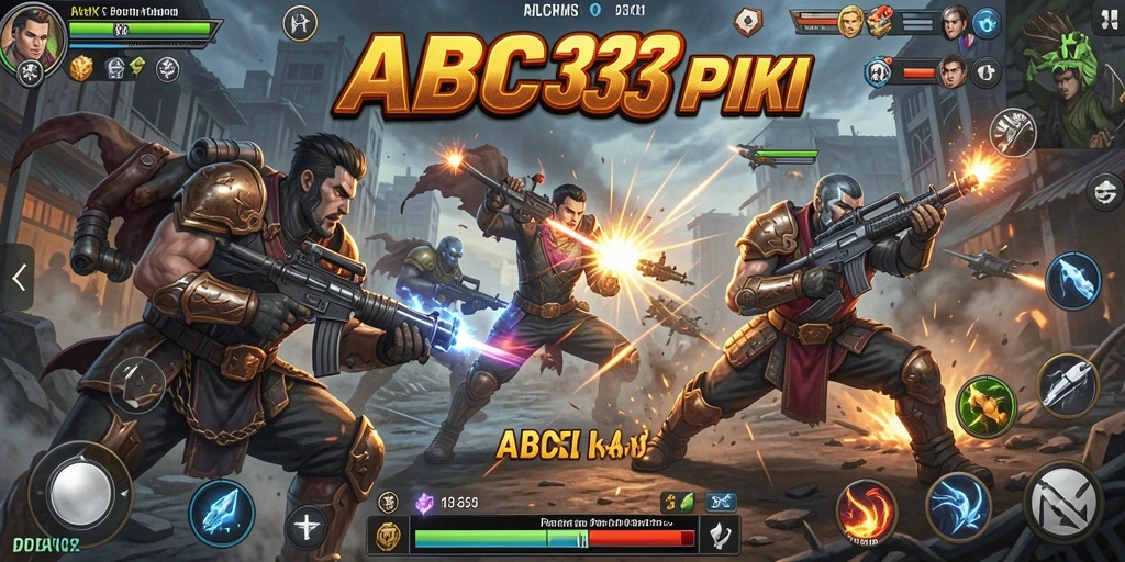 Screenshot gameplay ABC33 menampilkan aksi pertempuran yang seru.