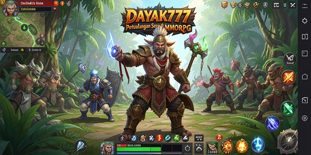 Tampilan gameplay seru dari DAYAK777, dunia MMORPG yang memikat.
