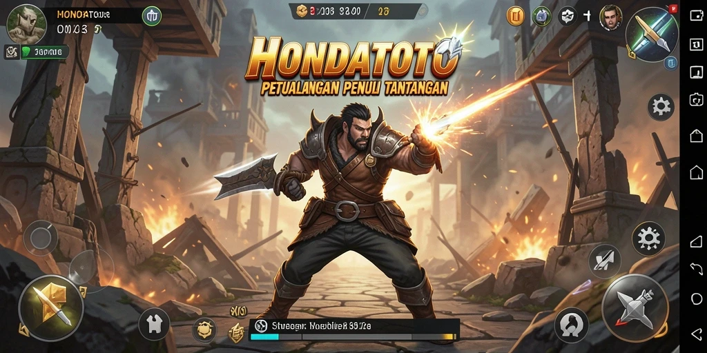 Tampilan gameplay seru HONDATOTO yang mendebarkan.