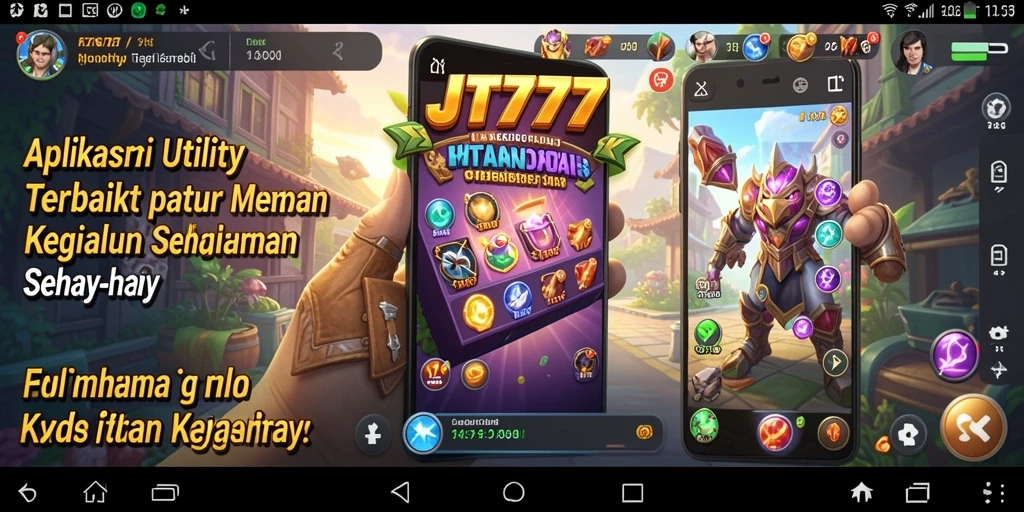 Tampilan layar utama aplikasi JT777, sederhana dan fungsional.