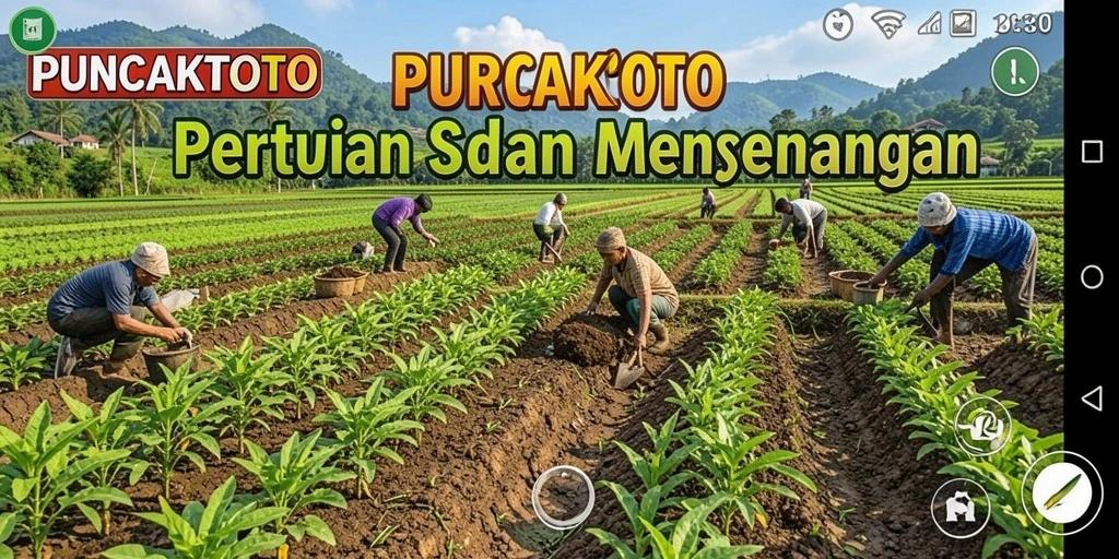 Tangkapan layar PUNCAKTOTO menampilkan gameplay bertani yang seru.