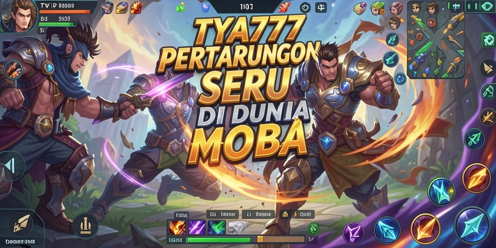 Tampilan menegangkan dalam pertempuran di TYA777 yang penuh aksi MOBA.