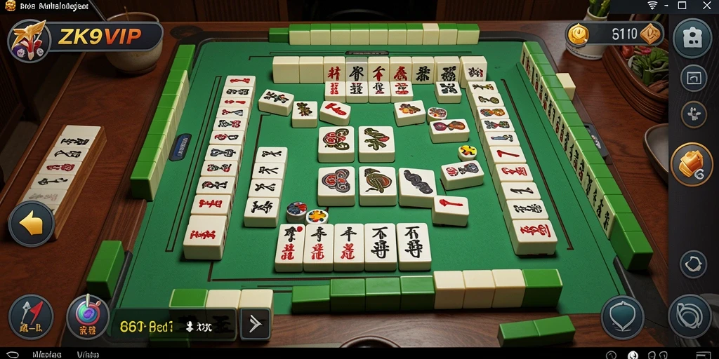 Screenshot gameplay <strong>ZK9VIP</strong> menunjukkan aksi seru permainan Mahjong.
